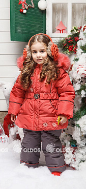 Костюм зимний "Камелия": полукомбинезон и куртка для девочки