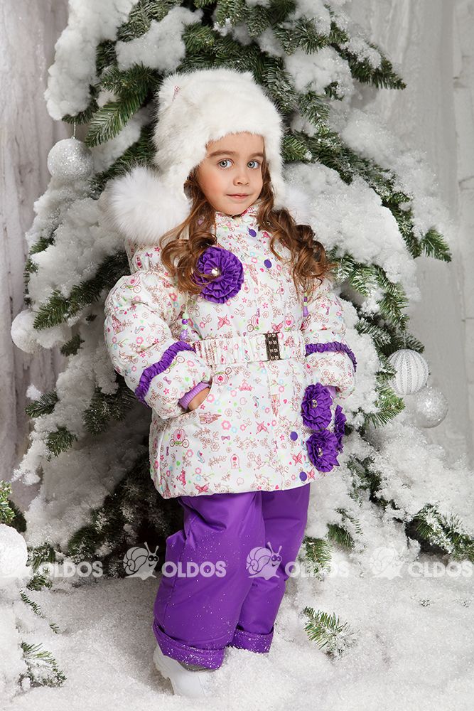 Костюм зимний "Бэль": полукомбинезон и куртка для девочки