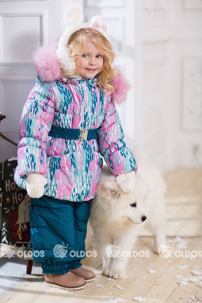 Костюм зимний (полукомбинезон и куртка) "Каролина" для девочки